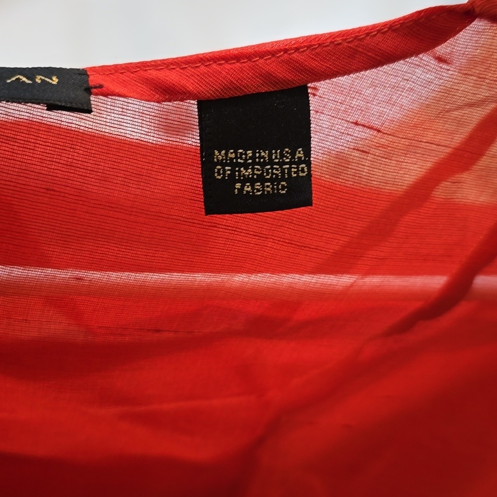 Donna Karan Red Silk Dress - Picture 9 of 16